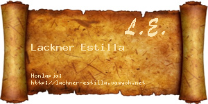 Lackner Estilla névjegykártya